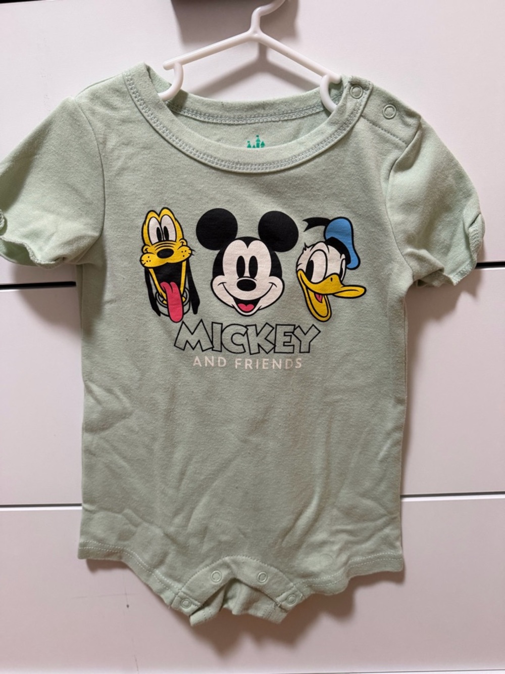 Disney Mint Green Mickey and Friends Short Sleeve One-Piece